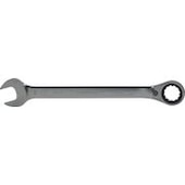 Llave de trinquete combinada con boca a 15° y pulsador
