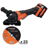 Pack meuleuse 18V et 25 meules