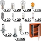 Présentoir & 400 ampoules 12V