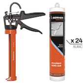Pack mastic blanc + pistolet