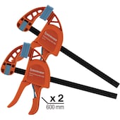 Lot de 2 serre-joints rapide 1 main