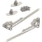 jeu compas pour portes relevables, force 20 - 70 kg x cm,  Nickelé