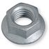 Ribbed nuts, with flange, steel 10, zinc flake coating