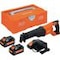 Reciprocating saw BACRS 18,0V 4 Ah incl. 2 batteries in BC+