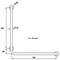 Barre PMR 90° fixation gauche Ø 32 mm