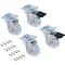Kit de ruedas Slip transparentes con placa de montaje