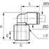 Equerre piquage femelle cylindrique 3192 série LF3000