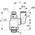 Régleur de débit mâle compact orientable échappement à vis ext. cyl. - 7040A