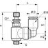 Régleur de débit miniature mâle orientable échapp. vis ext. cyl. et mét. - 7640A