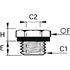 Réduction mâle-femelle en laiton joint bi-matière BSP cyl. et mét. - 0168..39