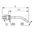 Embout de soufflette coudé longueur 292 mm filetage mâle série 0690 05