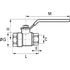 Robinet inox droit 2 voies joint PTFE femelle BSP cylindrique série 4810