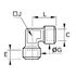 Equerre égale femelle BSP cylindrique laiton série 0143