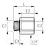 Grossisseur mâle-femelle BSP cylindrique laiton nickelé série 0179