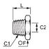 Réduction mâle BSP conique-femelle BSP cylindrique laiton nickelé série 0904