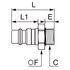 Embout mâle acier pour profil européen BSP cylindrique série 9087E