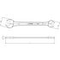 Llave de boca abierta doble 100