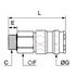 Coupleur mâle laiton nickelé DN 5,5 profil ISO B BSP cylindrique série 9101 23