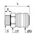 Coupleur mâle laiton DN 5,5 et 8,5 profil ISO B BSP cylindrique série 9101 24/30