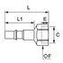 Embout femelle acier nickelé DN 5,5 pour profil ISO C BSP cyl. série 9086 18