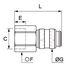 Coupleur femelle laiton nickelé DN 5 pour profil allemand BSP cyl. série 9214 21