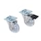 Roulettes Slip transparentes sans frein ø50 avec platine