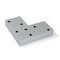 Pied meuble Alumix 8, H 12 mm, Peint en aluminium, Plastique, 20