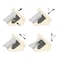 Silver L full extension runners with clip and soft close 25kg (300 - 500)