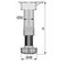 Piedino regolabile per mobile Bone 100-180
