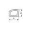 Profil garniture pour porte verre Placard 81