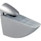 Support  étagère  bois/verre, épaisseur 8 - 40 mm, Gris métallisé, 2 ut.