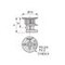 Excentrique T15 Ø15 PH2/3 PZ2 HEX4