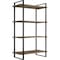 Étagère Lader avec structure et tablettes, Hauteur 1150 mm, Acier et bois
