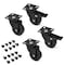 Kit Roulettes Black Ø50