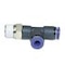 Raccord polymère en L orientable avec filetage en bout M BSPT 1/8 x D8