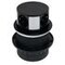 Emuca Multiconnecteur Vertikal Push diam. 100mm, 3 prises, 1 USB, 1 USB.C