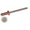 Blind rivets, flat head, copper/bronze