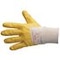 Knitted glove with yellow nitrile coating Premium