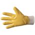 Knitted glove with yellow nitrile coating Premium 