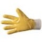 Knitted glove with yellow nitrile coating Premium 
