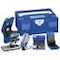 Cordless edge router BACER BL 12 V & Cordless LED lamp 12 V, bit box & drill bits, in BC+