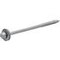 Self-drilling screw for sandwich panels, hexagon head, high thread, bi-metal stainless steel A2 w/ hardened steel drill tip, chipless forming, for wood substrate, w/ washer 