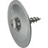 Screw for flat roofing+stress plate-combo, for wood, w/o insulation