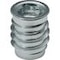 Screwed insert, internal hex drive, with collar, steel zinc plated 