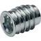 Screwed insert, internal hex drive, with collar, steel zinc plated 
