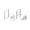 Ferrures 6+4 et 12+4 pour porte verre Placard 81