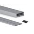 Kit rails nivelé clipsable pour Placard 74 Canal anodisé mat long. 4m
