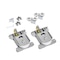 Emuca Kit roulettes 74 diamètre 45,  70kg avec freins