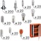 Présentoir & 400 ampoules 24V