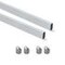 Kit tube de penderie 30x15 mm aluminium